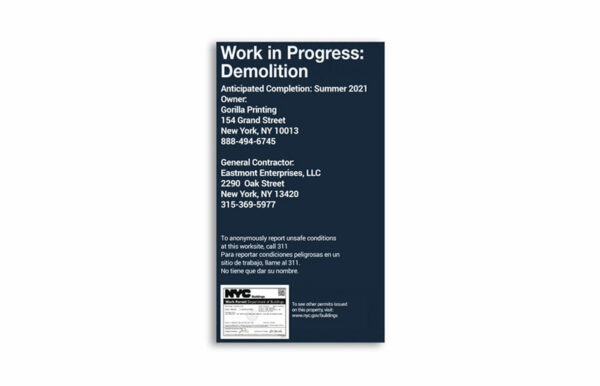 Construction Fence Sign X5